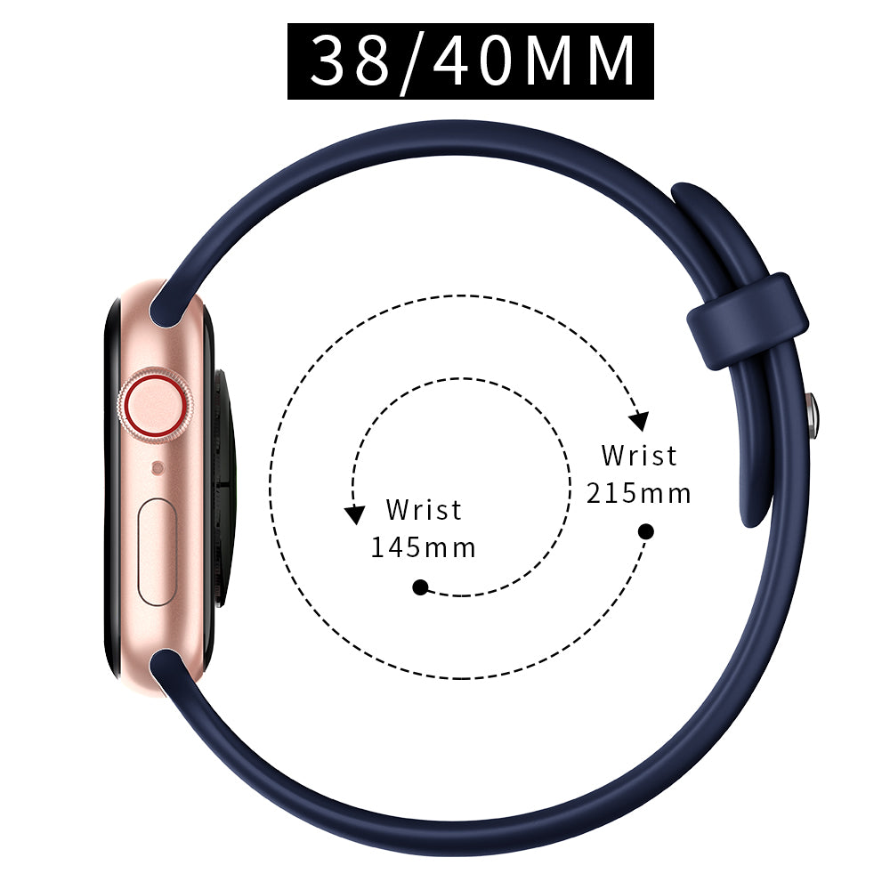 Plain Silicone Watch Band Strap Replacement for Apple Watch Series 9 8 7 41mm 6 SE (2023) SE(2022) SE 5 4 40mm 3 2 1 38mm Plain Silicone Watch Band Strap Replacement for Apple Watch Series 9 8 7 41mm 6 SE (2023) SE(2022) SE 5 4 40mm 3 2 1 38mm